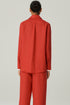 CAMISA LINHO OVER BICOLOR VERMELHO/BRANCO
